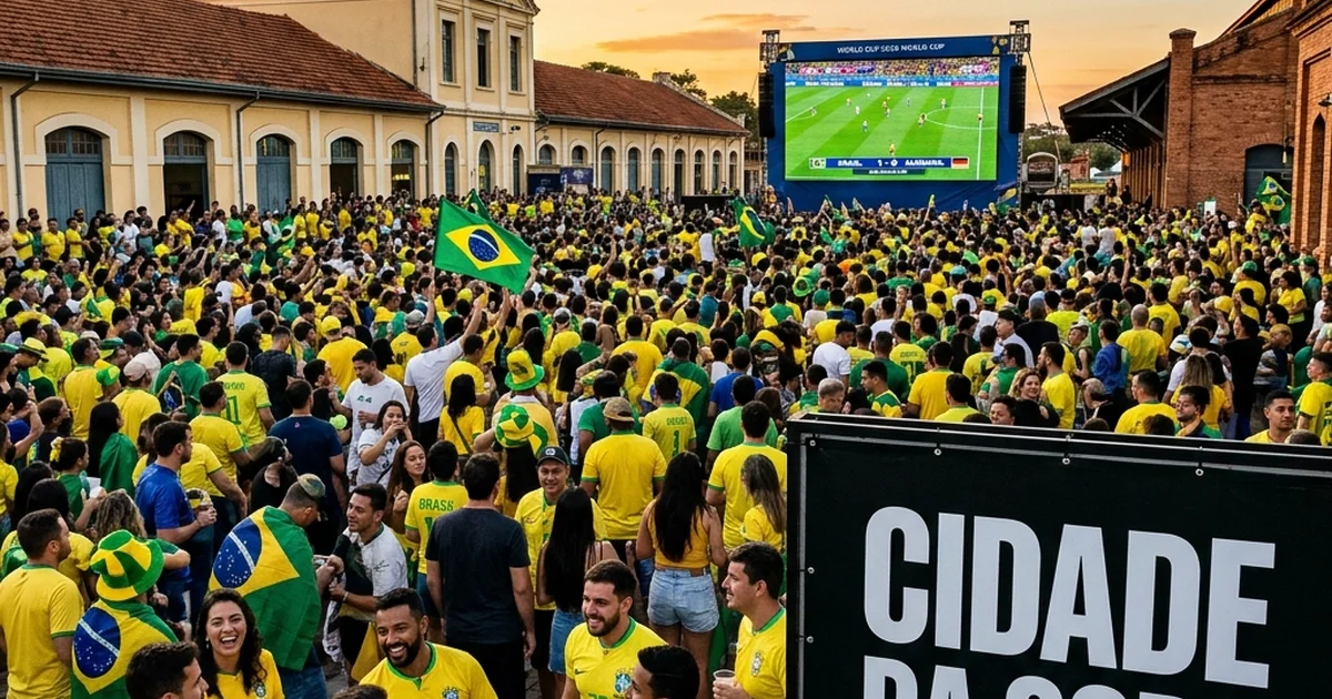Cidade da Copa mobiliza milhares de torcedores na Esplanada Ferroviária em Campo Grande