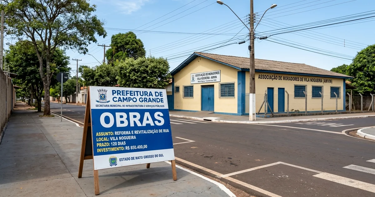 Prefeitura de Campo Grande inicia obras de pavimentação e drenagem nas Vilas Nogueira e Aimoré