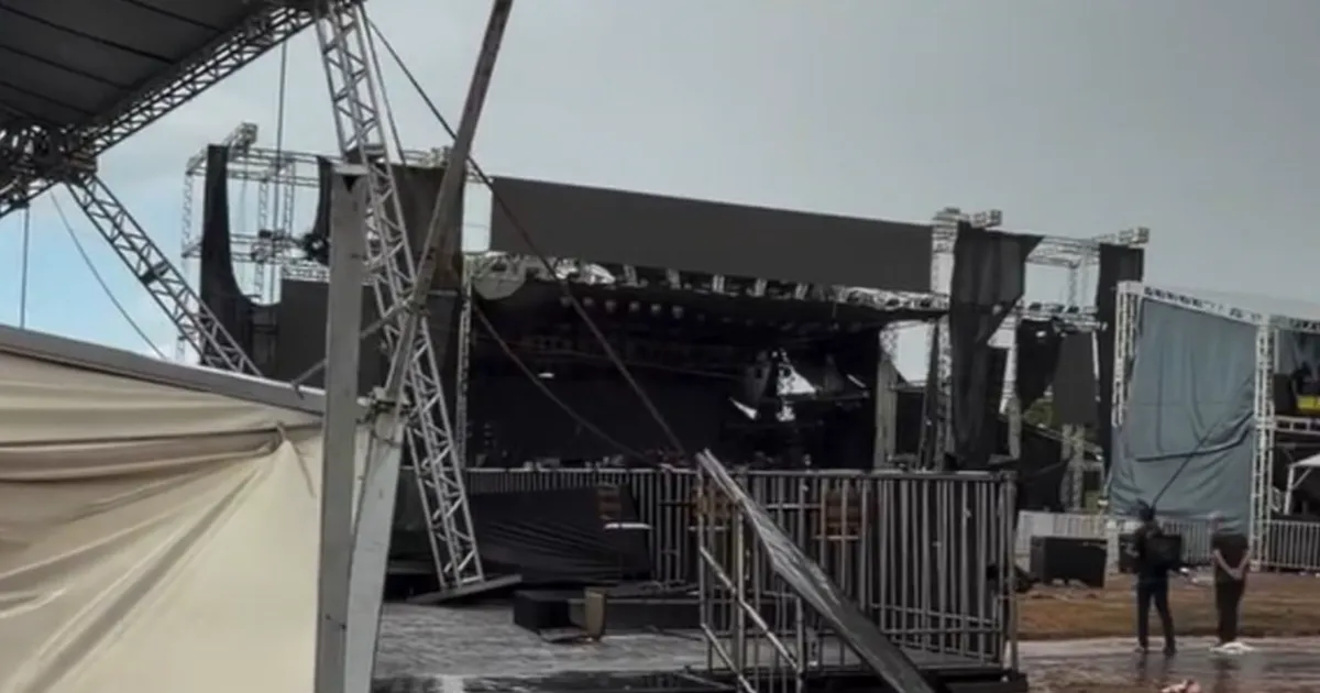 Temporal com granizo atinge Expogrande e cancela shows em Campo Grande