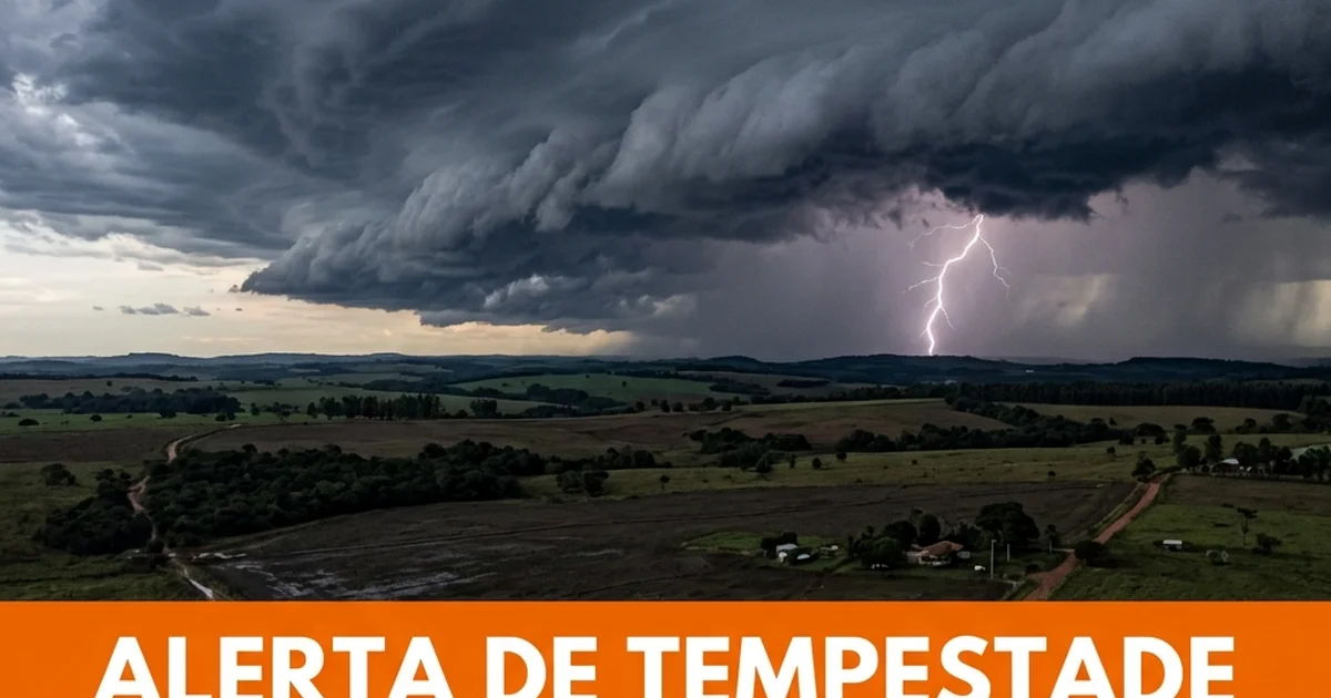 Alerta Meteorológico: Inmet emite aviso de tempestade e queda de granizo para 35 cidades de MS