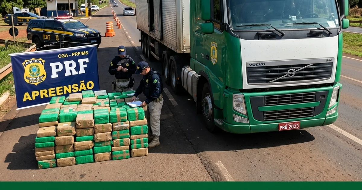 Operação de Fronteira: Forças de segurança apreendem 1,5 tonelada de maconha na BR-487 em Naviraí