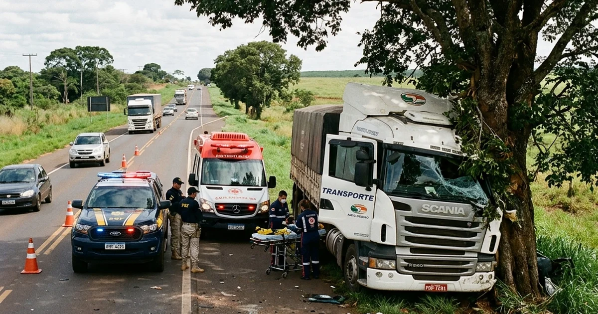 Tragédia na BR-163: Acidente com Caminhão Mata Empresário de Coxim em Rio Verde