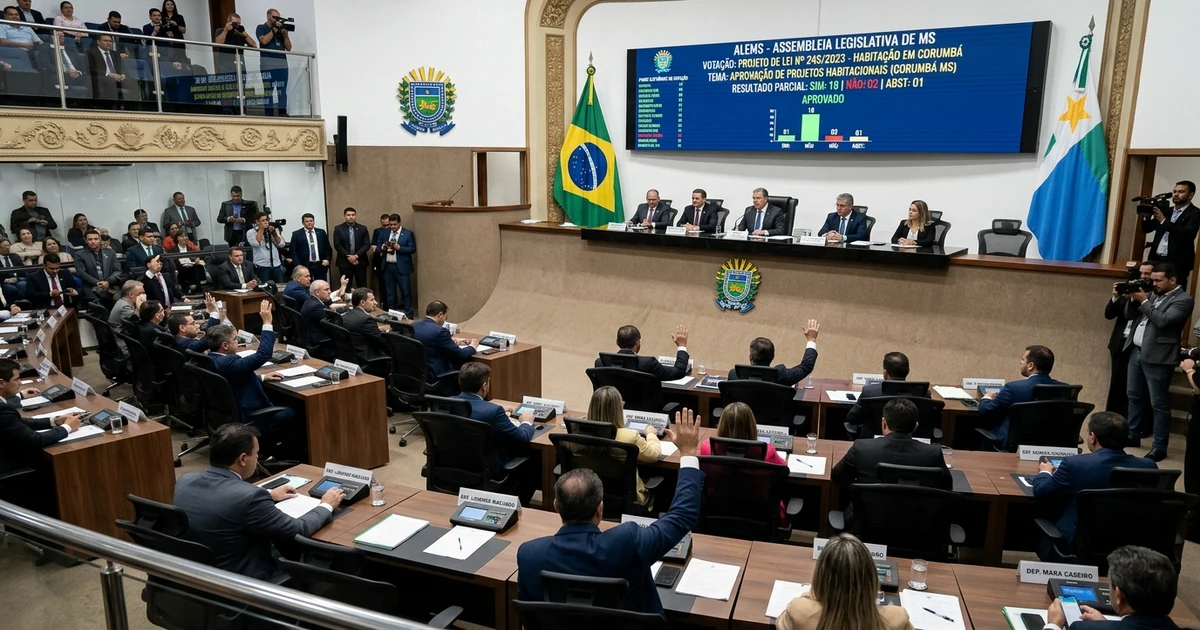Assembleia Legislativa de MS Aprova Doação de Área de 16,9 Hectares em Corumbá para Construção de 1,5 Mil Habitações