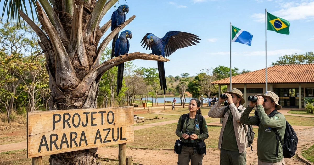 Instituto lança campanha 'Big Day' para incentivar a contagem cidadã de araras-azuis em Mato Grosso do Sul