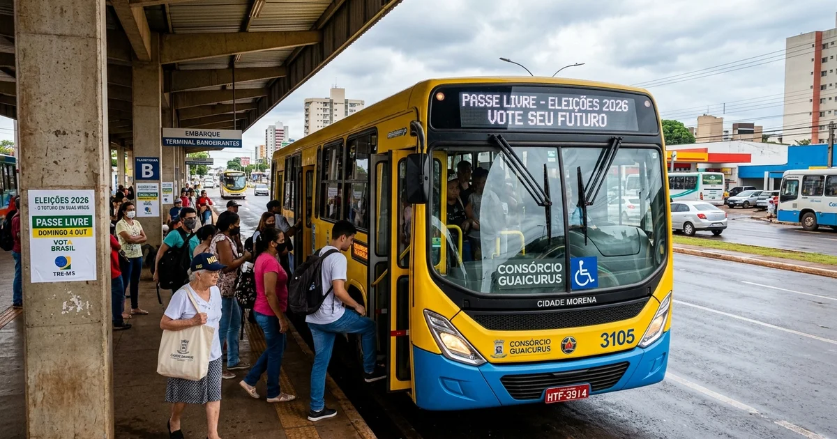 Campo Grande Confirma Passe Livre no Coletivo para 640 Mil Eleitores no Domingo e TRE-MS Ativa Plano Antichuva a 48h da Urna