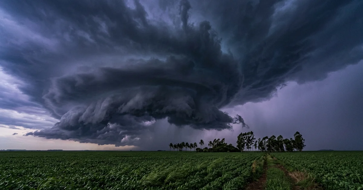 Alerta Climático: Passagem de Ciclone Provoca Alerta de Tempestades Severas e Granizo em MS