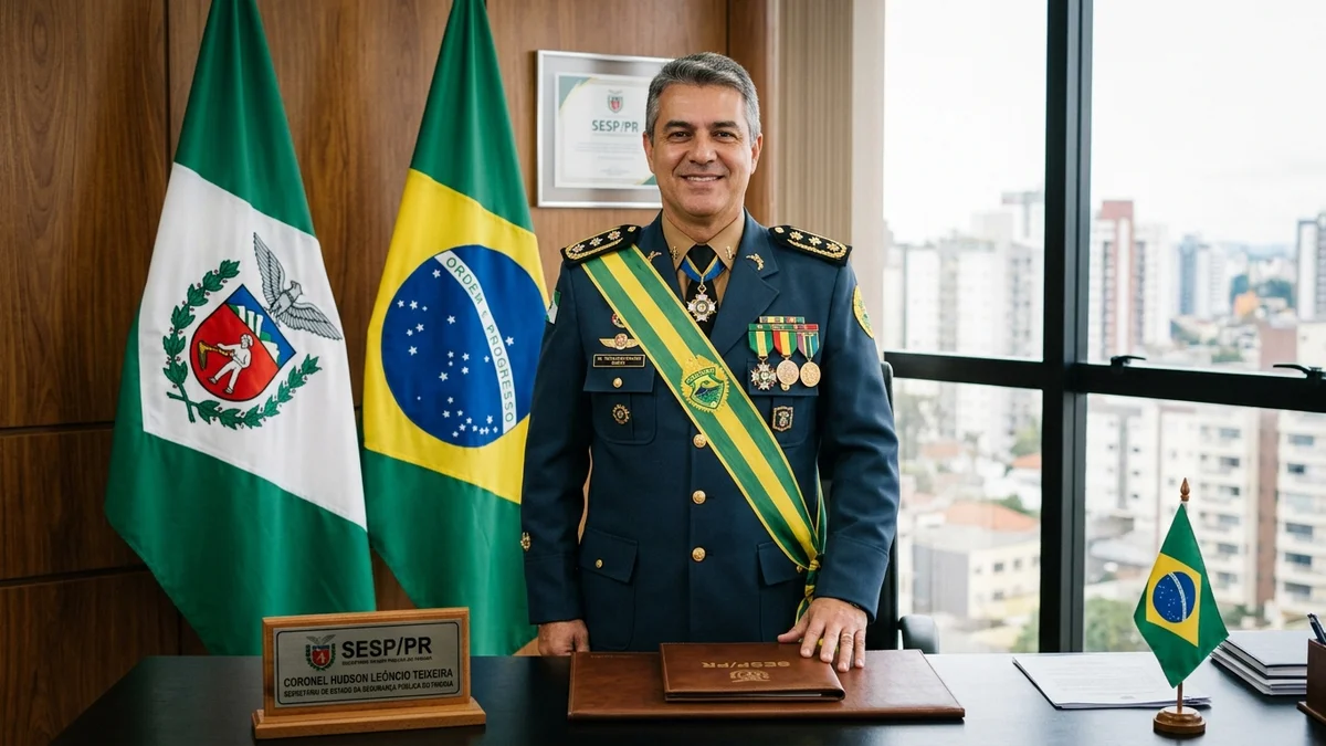 Gabinete oficial da Secretaria de Segurança Pública do Paraná (SESP/PR) em Curitiba — Foto: Divulgação