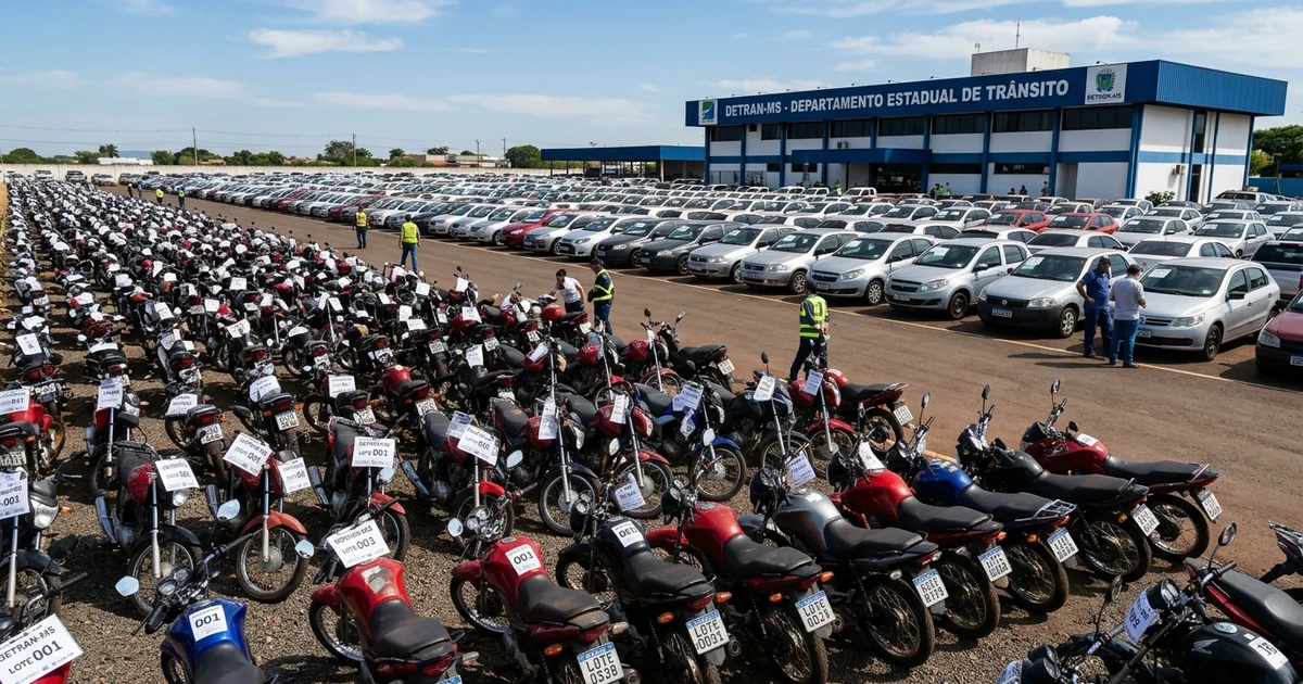 Detran-MS abre leilão com mais de 500 veículos e sucatas em Campo Grande e Dourados
