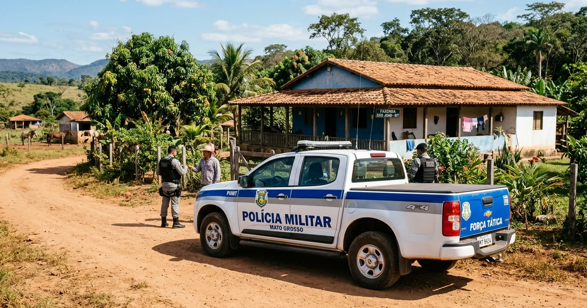 Confronto armado com a Polícia Militar deixa suspeitos mortos após invasão a fazenda em Mato Grosso