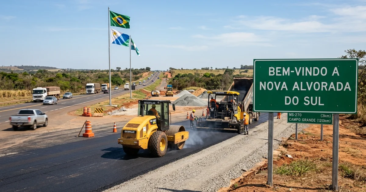 ANTT autoriza novas obras de duplicação na BR-163 em Nova Alvorada do Sul sob concessão da Motiva Pantanal