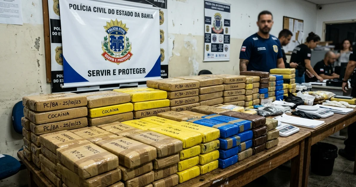 Operação da Polícia Civil da Bahia apreende mais de 81 kg de drogas no interior após prisão de PM