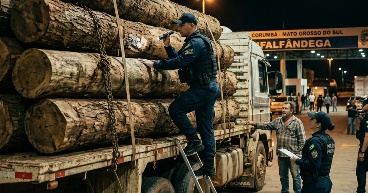 Timber Shield: PF intercepta 260 toneladas de madeira com cocaína líquida em Corumbá