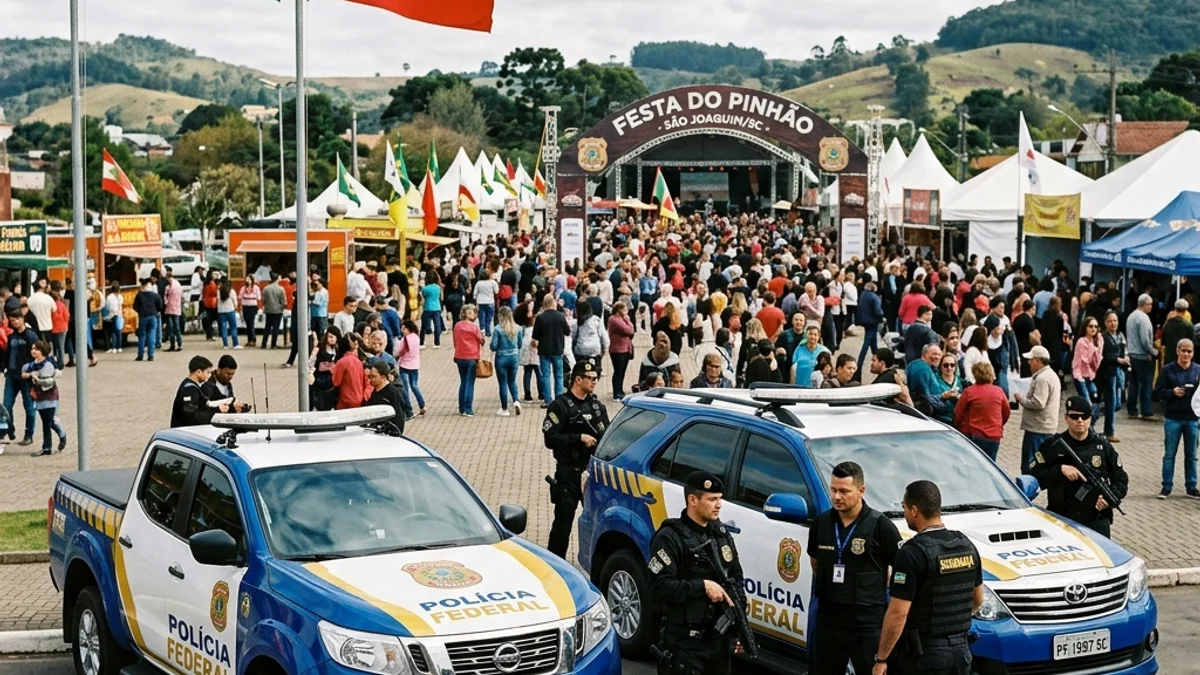 PF Fiscaliza Segurança Privada em Evento em São Joaquim/SC