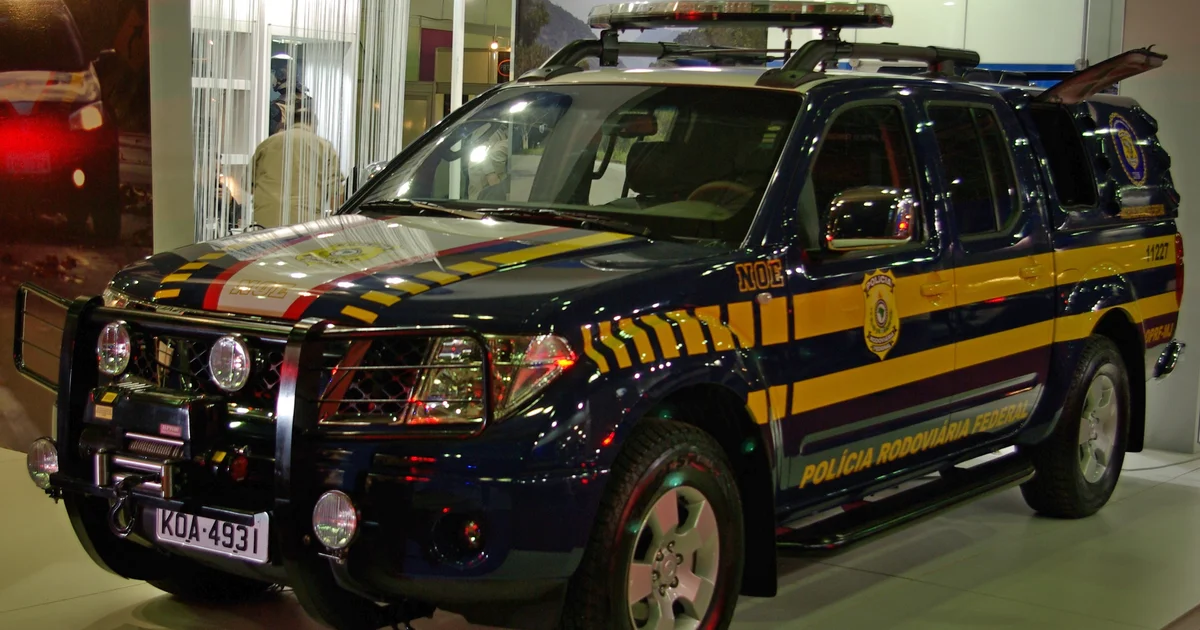 Viatura da Polícia Rodoviária Federal (PRF) em atuação ostensiva de fiscalização e combate ao narcotráfico nas rodovias federais de Mato Grosso do Sul.