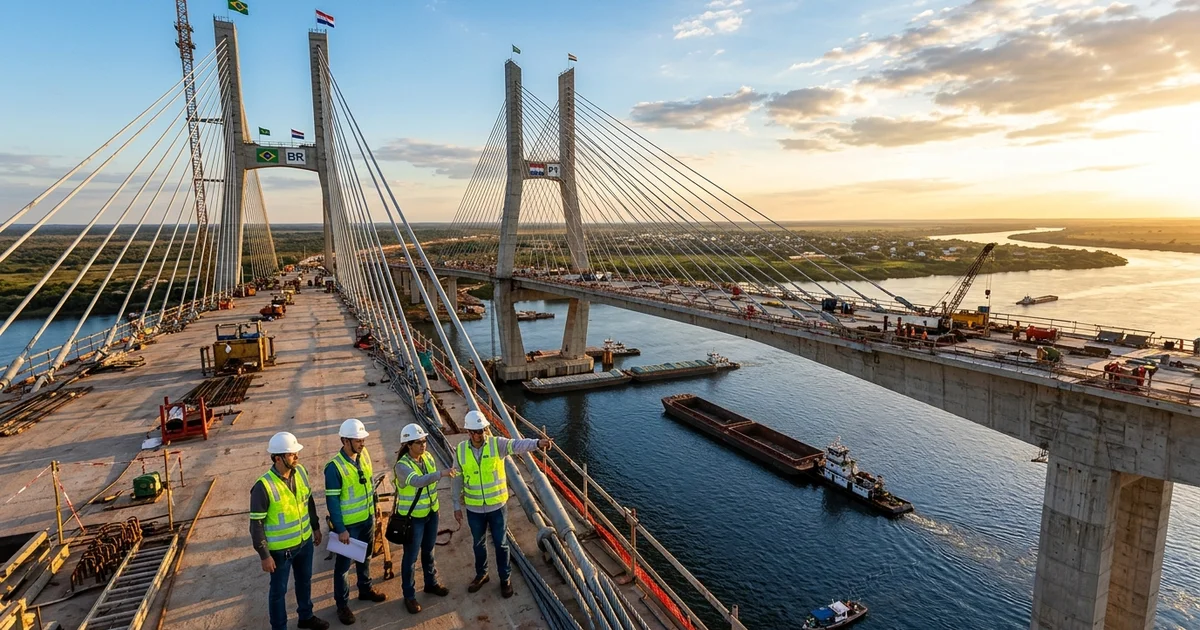 Rota Bioceânica: Ponte Internacional em Porto Murtinho Atinge 90% com Avanço dos Estais no Rio Paraguai