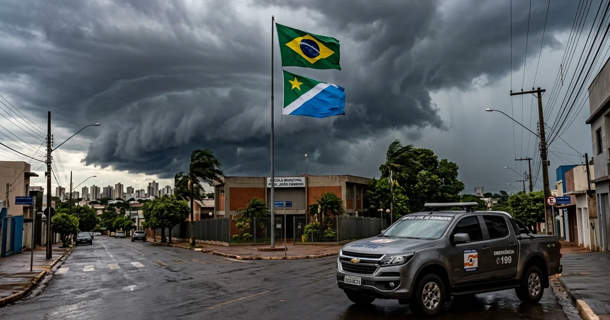 Inmet emite alerta de tempestades e queda de granizo com avanço de frente fria no sul de MS