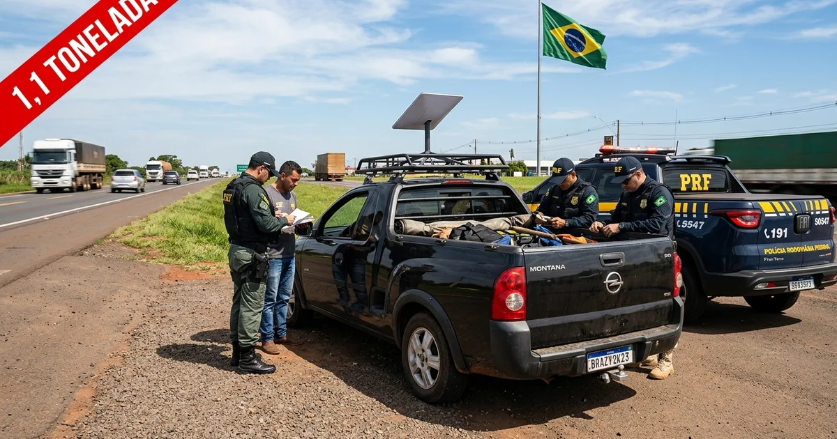 Traficantes usam internet via satélite Starlink para monitorar rota de 1,1 tonelada de maconha em MS