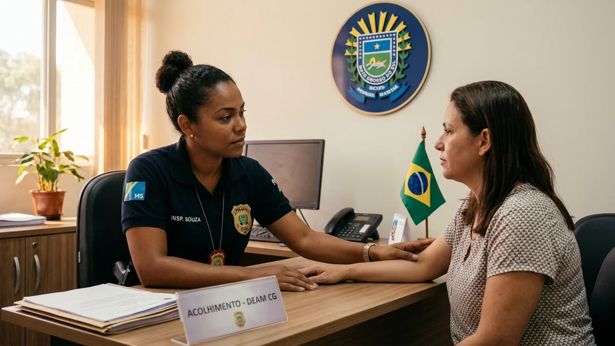 Sala de acolhimento especializado para vítimas na Delegacia da Mulher (DEAM) de MS — Foto: Divulgação