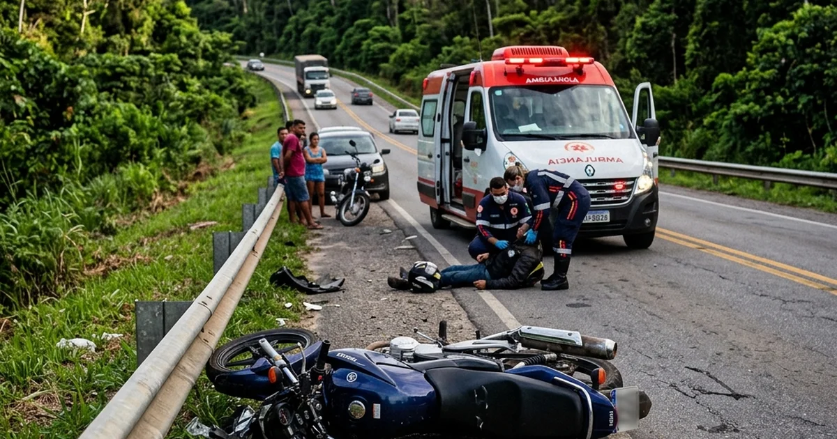 Acidente Fatal na AM-070: Motociclista Morre ao Colidir com Defesa Metálica em Manacapuru