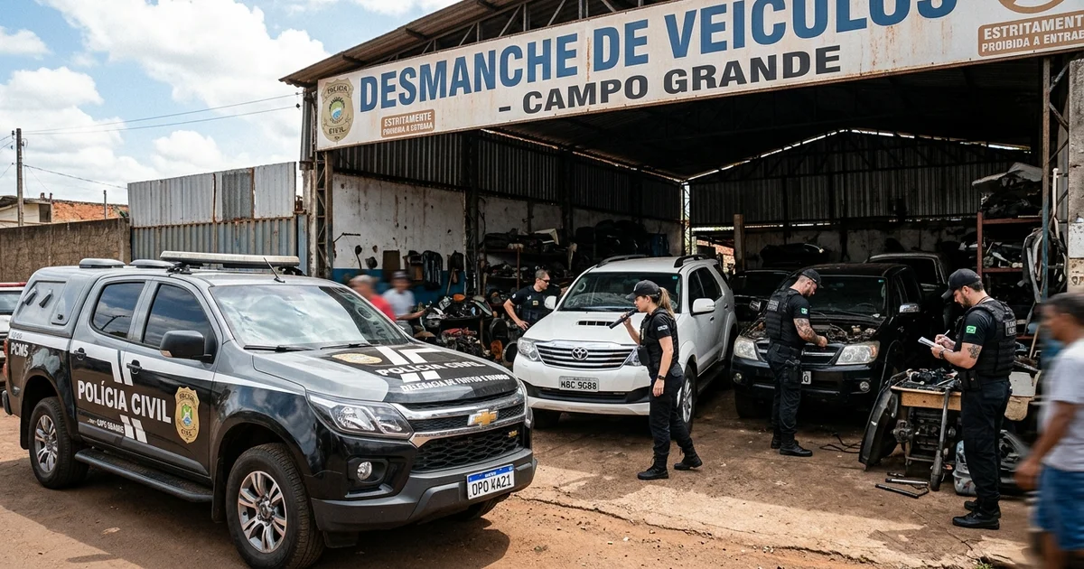 Ação Policial: Polícia Civil de Campo Grande desarticula quadrilha de roubo de veículos