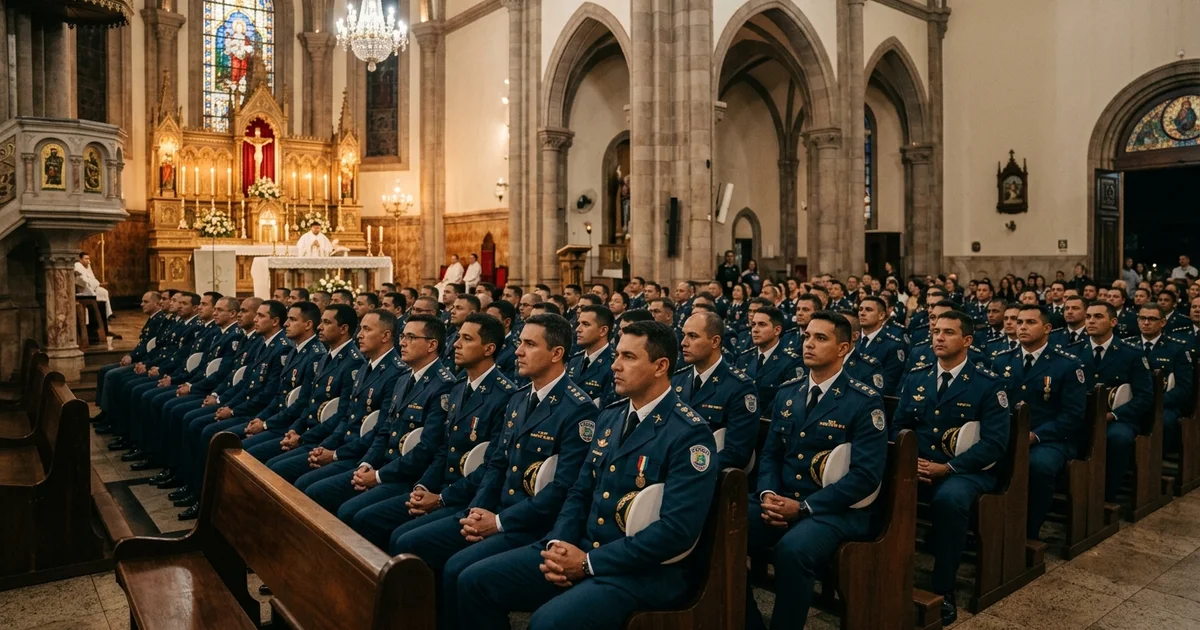 Catedral de Dourados sedia tradicional celebração da Páscoa dos Militares reunindo forças de segurança