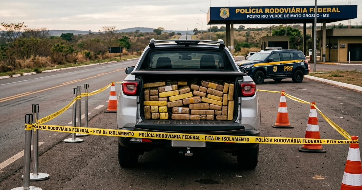 Fiscalização na BR-163: PRF Prende Mulher com 13 kg de Skunk Ocultos em Fiat Toro em Rio Verde