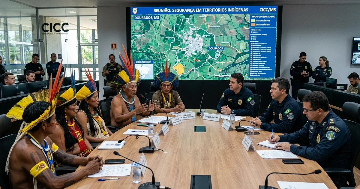 Sejusp recebe lideranças indígenas e discute segurança em aldeias de Dourados